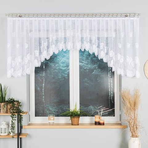 Firanka żakardowa gotowa 400x90 Nora biała 023097/FBL/001/400090/1 Firanka żakardowa gotowa 400x90 Nora biała 023097/FBL/001/400090/1