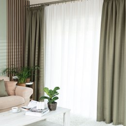 JODEŁKA Zasłona gotowa na taśmie, szerokość 140cm x wysokość 250cm, kolor 364 szarozielony 724330/ZGT/364/140250/1