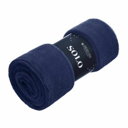 Koc narzuta z mikrofibry 200x220 Solo granatowy