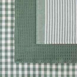 Komplet ścierek kuchennych 3szt 50x70 Lucy zielona biała kratka Eurofirany