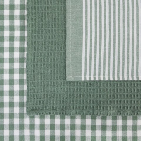 Komplet ścierek kuchennych 3szt 50x70 Lucy zielona biała kratka Eurofirany Komplet ścierek kuchennych 3szt 50x70 Lucy zielona biała kratka Eurofirany