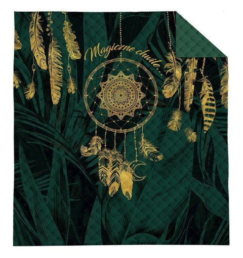 Narzuta dekoracyjna 170x210 łapacz snów zielona ciemna złota K_56 112 Bedspread Narzuta dekoracyjna 170x210 łapacz snów zielona ciemna złota K_56 112 Bedspread