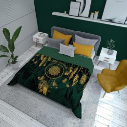Narzuta dekoracyjna 170x210 łapacz snów zielona ciemna złota K_56 112 Bedspread