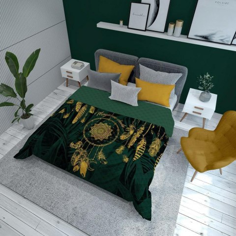 Narzuta dekoracyjna 170x210 łapacz snów zielona ciemna złota K_56 112 Bedspread Narzuta dekoracyjna 170x210 łapacz snów zielona ciemna złota K_56 112 Bedspread