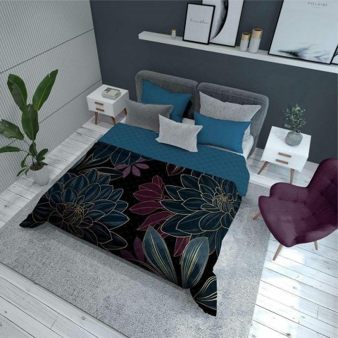 Narzuta dekoracyjna 170x210 niebieska kwiaty K 112 Holland 14 Narzuta dekoracyjna 170x210 niebieska kwiaty K 112 Holland 14