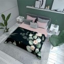 Narzuta dekoracyjna 170x210 pudrowa różowa czarna kwiaty K 108 Holland 14