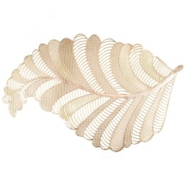 Podkładka na stół 30x45 Petal złota w kształcie liście ażurowa Eurofirany