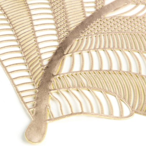 Podkładka na stół 30x45 Petal złota w kształcie liście ażurowa Eurofirany Podkładka na stół 30x45 Petal złota w kształcie liście ażurowa Eurofirany