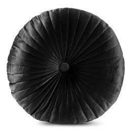 Poduszka dekoracyjna 40 cm Velvet 68 czarna welurowa okrągła Eurofirany