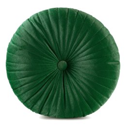 Poduszka dekoracyjna 40 cm Velvet 68 zielona ciemna welurowa okrągła Eurofirany