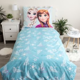 Pościel bawełniana 140x200 Frozen Kraina Lodu błękitna poszewka 70x90 Jf24