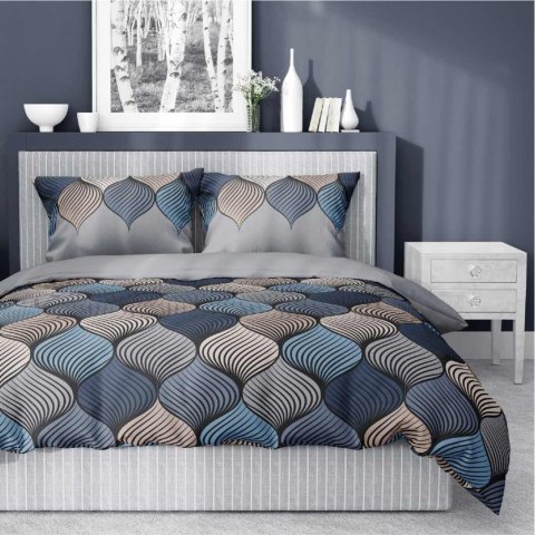 Pościel bawełniana 140x200 Łuski szara wzór geometryczny 4658 A Bawełna 37 Pościel bawełniana 140x200 Łuski szara wzór geometryczny 4658 A Bawełna 37