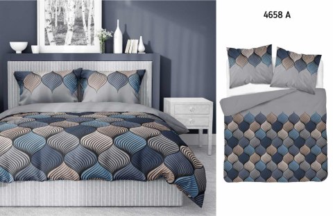 Pościel bawełniana 140x200 Łuski szara wzór geometryczny 4658 A Bawełna 37 Pościel bawełniana 140x200 Łuski szara wzór geometryczny 4658 A Bawełna 37