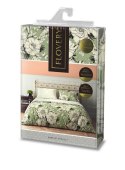 Pościel bawełniana 160x200 Flovery 002 kwiaty zielona 23 Faro Pościel bawełniana 160x200 Flovery 002 kwiaty zielona 23 Faro