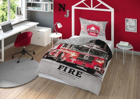 Pościel bawełniana 160x200 Straż Pożarna 3629 A wóz strażacki szara czerwona 0173 Fire brigade protection młodzieżowa ochrona pr Pościel bawełniana 160x200 Straż Pożarna 3629 A wóz strażacki szara czerwona 0173 Fire brigade protection młodzieżowa ochrona pr