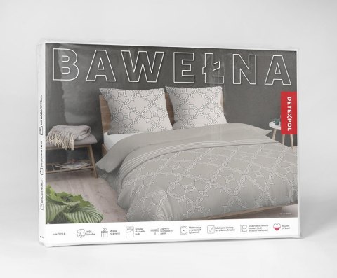 Pościel bawełniana 160x200 beżowa ciemna kremowa geometria 5251 B Bawełna 48 Pościel bawełniana 160x200 beżowa ciemna kremowa geometria 5251 B Bawełna 48