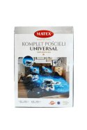 Pościel bawełniana 220x200 Kosmos czarna niebieska Universal Matex Pościel bawełniana 220x200 Kosmos czarna niebieska Universal Matex