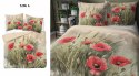 Pościel bawełniana 220x200 beżowa czerwona kwiaty maki łąka 5286 A Holland 52 Pościel bawełniana 220x200 beżowa czerwona kwiaty maki łąka 5286 A Holland 52