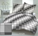 Pościel z kory 180x200 kostka kratka geometria szara grafitowa 3D-1112A Pościel z kory 180x200 kostka kratka geometria szara grafitowa 3D-1112A