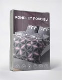 Pościel z mikrofibry 160x200 Szara różowa kwiatki 5024 A 65 Light Pościel z mikrofibry 160x200 Szara różowa kwiatki 5024 A 65 Light