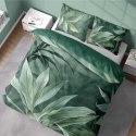 Pościel z mikrofibry 3D 160x200 zielona liście 5310 A mikro 28