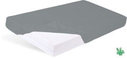 Prześcieradło bambusowe z gumką 180x200 grafitowe na materace o wysokości do 20 cm o gramaturze 140 g/m2