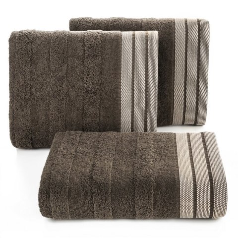 Ręcznik Pati 50x90 brązowy pasy frotte 500g/m2 Eurofirany Ręcznik Pati 50x90 brązowy pasy frotte 500g/m2 Eurofirany