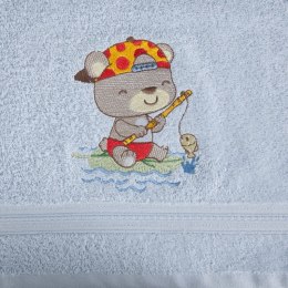 Ręcznik dziecięcy 50x90 Baby 50 niebieski miś 450g/m2 Eurofirany