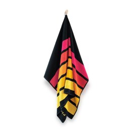Ręcznik plażowy 100x160 Light czarny wielokolorowy pasy bawełniany frotte plaża 2 Zwoltex