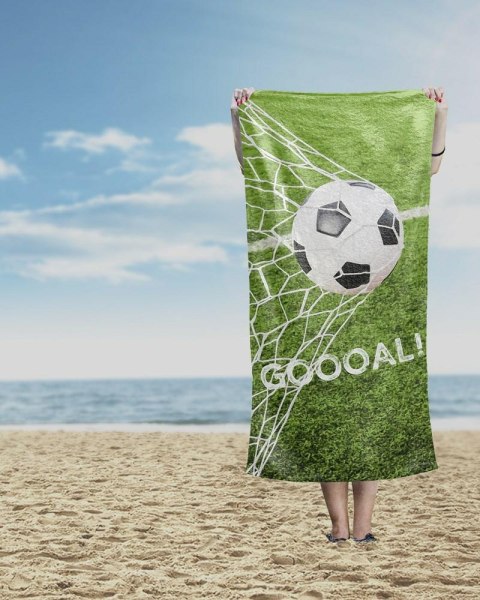 Ręcznik plażowy 70x140 Piłka 80 zielony dziecięcy bawełniany Ręcznik plażowy 70x140 Piłka 80 zielony dziecięcy bawełniany
