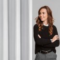 Zasłona 140x250 Adari biała matowa gotowa na przelotkach Eurofirany Zasłona 140x250 Adari biała matowa gotowa na przelotkach Eurofirany
