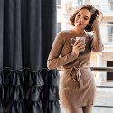 Zasłona 140x250 Carli czarna gotowa na taśmie Eurofirany Zasłona 140x250 Carli czarna gotowa na taśmie Eurofirany