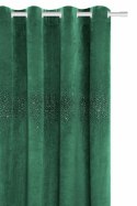 Zasłona gotowa na przelotkach 140x250 zielona butelkowa welurowa z kryształkami Shiny Zasłona gotowa na przelotkach 140x250 zielona butelkowa welurowa z kryształkami Shiny