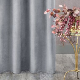 Zasłona gotowa na taśmie 140x270 Rosa srebrna welurowa D91