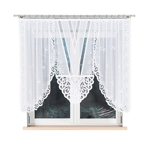 Firana 250x140 Rozalia biała żakardowa gotowa 019370/FBL/001/250140/1 Firana 250x140 Rozalia biała żakardowa gotowa 019370/FBL/001/250140/1