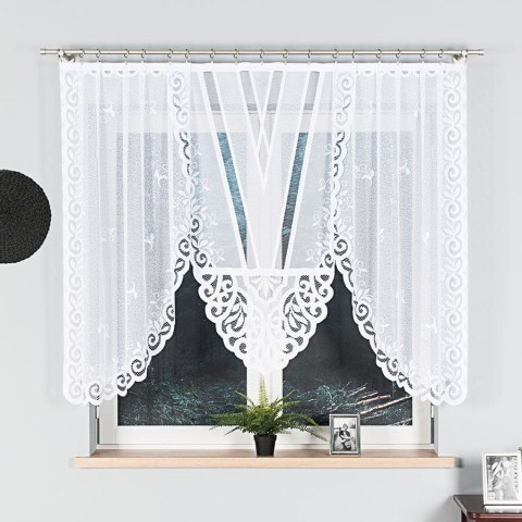 Firana 250x140 Rozalia biała żakardowa gotowa 019370/FBL/001/250140/1 Firana 250x140 Rozalia biała żakardowa gotowa 019370/FBL/001/250140/1