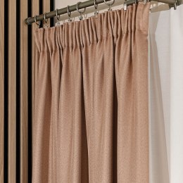 JODEŁKA Zasłona gotowa na taśmie, szerokość 140cm x wysokość 250cm, kolor 328 ciemny beżowy 724330/ZGT/328/140250/1