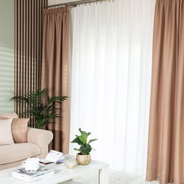 JODEŁKA Zasłona gotowa na taśmie, szerokość 140cm x wysokość 250cm, kolor 328 ciemny beżowy 724330/ZGT/328/140250/1