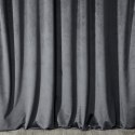 Komplet zasłon 2szt 140x250 Darla grafitowy welurowy na przelotkach