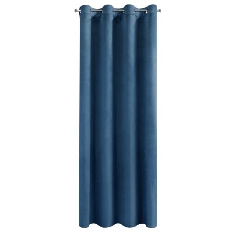 Komplet zasłon 2szt 140x250 Darla granatowy welurowy na przelotkach Komplet zasłon 2szt 140x250 Darla granatowy welurowy na przelotkach