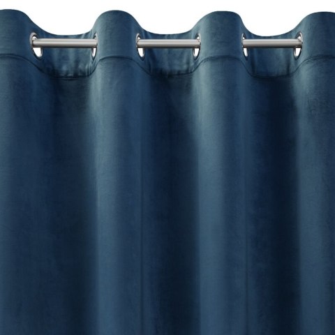 Komplet zasłon 2szt 140x250 Darla granatowy welurowy na przelotkach Komplet zasłon 2szt 140x250 Darla granatowy welurowy na przelotkach