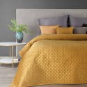Narzuta dekoracyjna 70x160 Dimon na fotel miodowa geometryczna welurowa Eurofirany Narzuta dekoracyjna 70x160 Dimon na fotel miodowa geometryczna welurowa Eurofirany