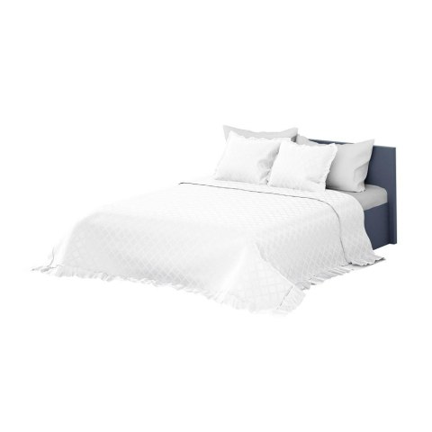Narzuta z falbanką 160x220 Ruffy falbanka romby glamour dekoracyjna Narzuta z falbanką 160x220 Ruffy falbanka romby glamour dekoracyjna