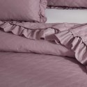 Narzuta z falbanką 200x220 Ruffy pudrowa ciemna falbanka romby glamour dekoracyjna I2 Narzuta z falbanką 200x220 Ruffy pudrowa ciemna falbanka romby glamour dekoracyjna I2