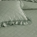 Narzuta z falbanką 200x220 Ruffy szałwiowa falbanka romby glamour dekoracyjna I2 Narzuta z falbanką 200x220 Ruffy szałwiowa falbanka romby glamour dekoracyjna I2
