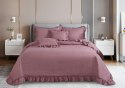 Narzuta z falbanką 240x220 Ruffy pudrowa ciemna falbanka romby glamour dekoracyjna I2 Narzuta z falbanką 240x220 Ruffy pudrowa ciemna falbanka romby glamour dekoracyjna I2