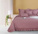 Narzuta z falbanką 240x220 Ruffy pudrowa ciemna falbanka romby glamour dekoracyjna I2 Narzuta z falbanką 240x220 Ruffy pudrowa ciemna falbanka romby glamour dekoracyjna I2