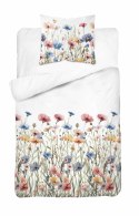 Pościel bawełniana 140x200 Biała w letnie łąkowe kwiaty - kolorowa pościel w stylu boho, 100% bawełna - 5341 A - Soft Meadow Pościel bawełniana 140x200 Biała w letnie łąkowe kwiaty - kolorowa pościel w stylu boho, 100% bawełna - 5341 A - Soft Meadow