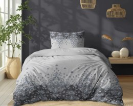 Pościel bawełniana 140x200 Biała z ornamentem - orientalny wzór paisley, 100% bawełna - 5338 B - Soft Meadow