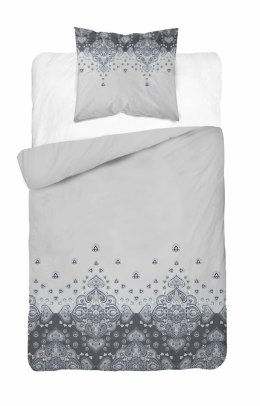 Pościel bawełniana 140x200 Biała z ornamentem - orientalny wzór paisley, 100% bawełna - 5338 B - Soft Meadow